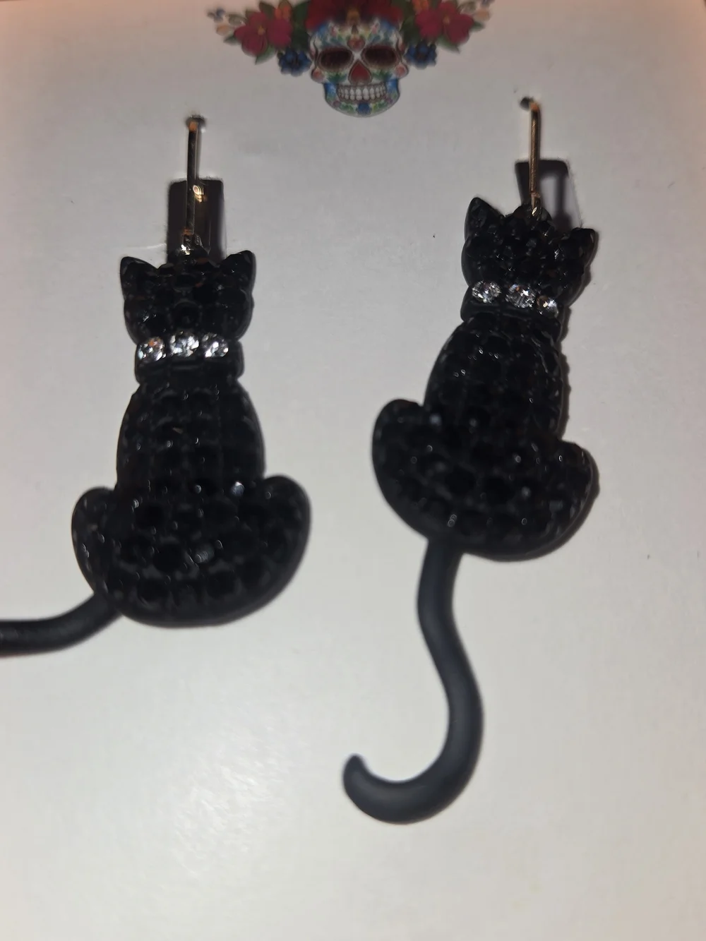 Black Cat Dangle Earrings — Nickel-Free Women’s Earrings